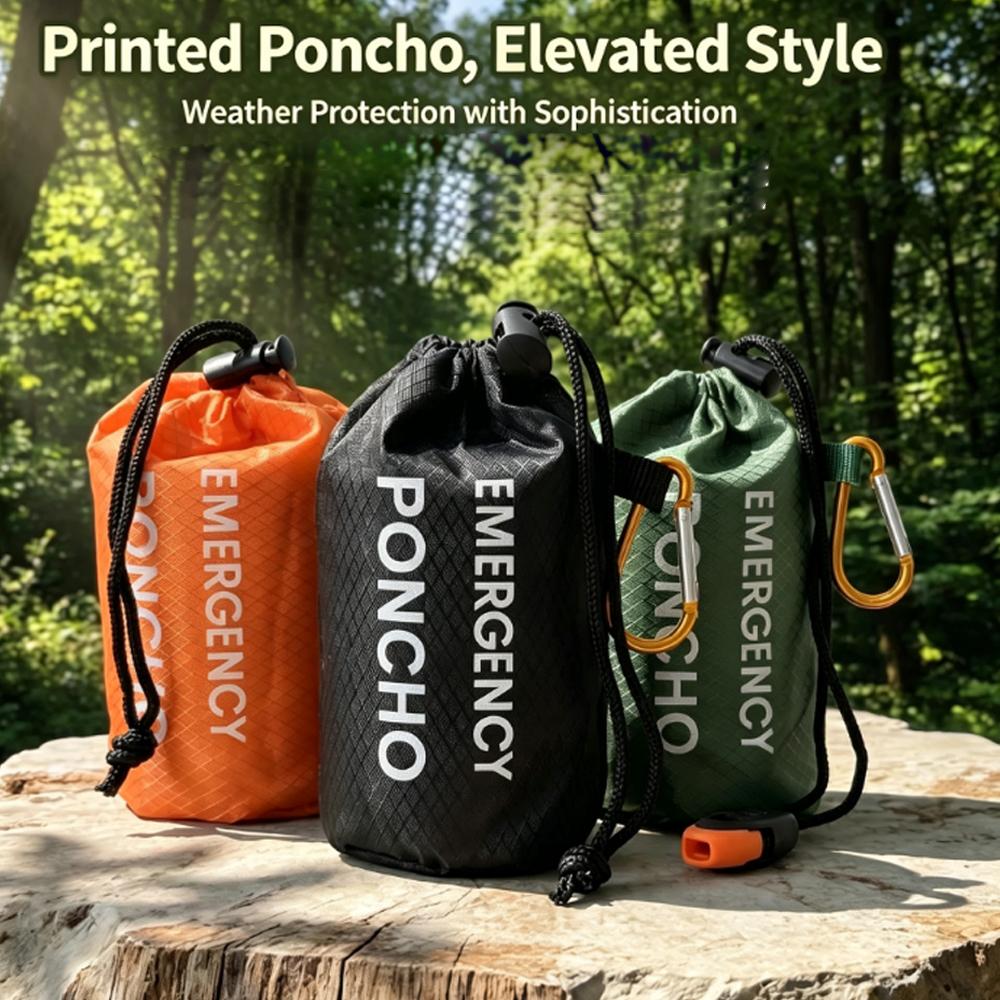 Portable Emergency Rain Poncho - Camping Rain Poncho recension och pris