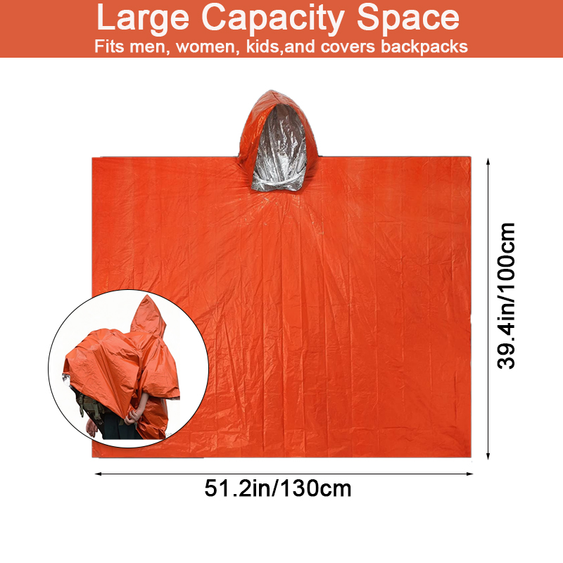 SSUNTAK Emergency Survival Rai - Camping Rain Poncho recension och pris