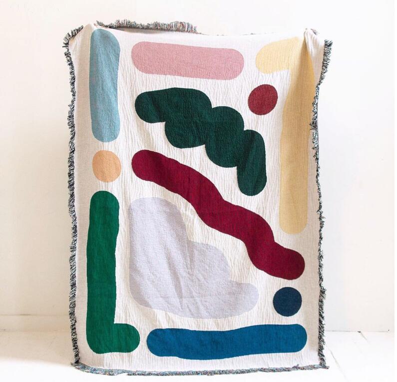 Colored Lines Cotton Travel Ca - Outdoor Camping Rugs recension och pris