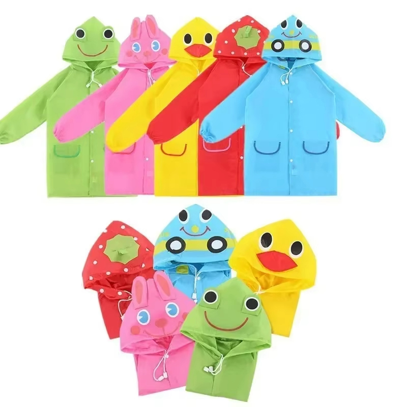 Kids Raincoat Cartoon Animal S - Camping Rain Poncho recension och pris