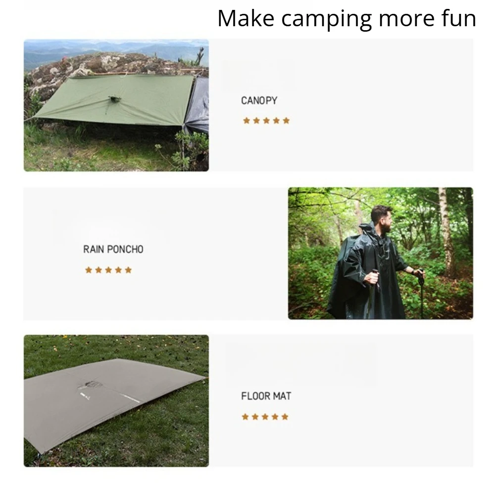 2026 For Camping Hiking 3-in-1 - Camping Rain Poncho recension och pris